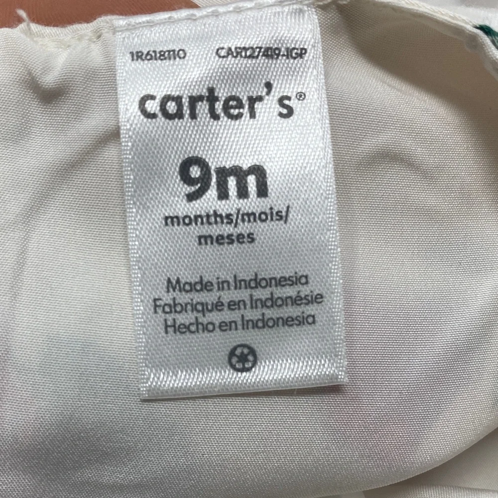 Carter’s Baby Girl Sateen Holiday Dress Size 9 months